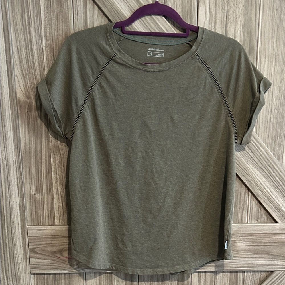 Eddie Bauer Olive Short Sleeve Tee